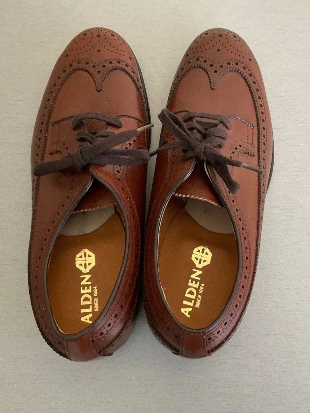 Alden new brown leather shoes